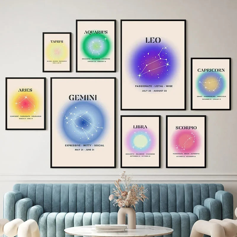 Gradual Energy Canvas Painting YK Poster Decor Decor for Living Room (Home)
